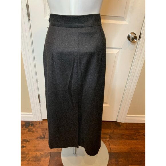 Moschino Couture Gray Wool Midi Pencil Skirt, Size 12 (US), 46 (IT) - Picture 6 of 7